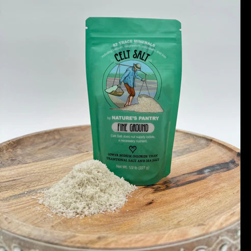 Sal Marina Celta - Bolsa Resellable de Sal Fina (disponible en 1/2 lb y 1 lb)